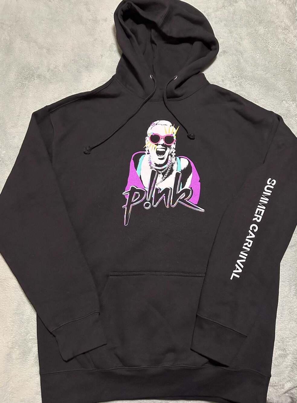 P!nk Summer Carnival 2023 Tour Hoodie Black Size Medium